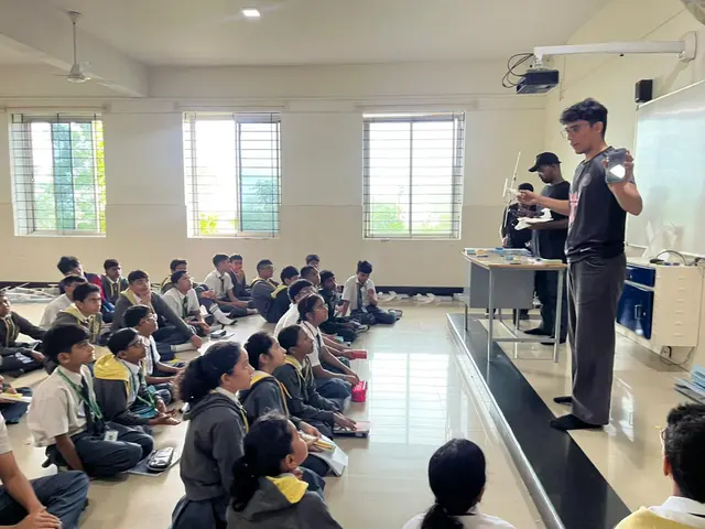 AeroUdaan flight camp - students building DIY aircraft and learning drone technology